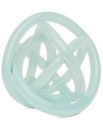 Hand Blown Glass Knot-Turquoise