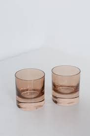 Amber Smoke Double Old Fashioned Set of 2