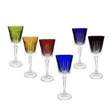 Timeless Box of Six Assorted Colors Crystalline Goblets
