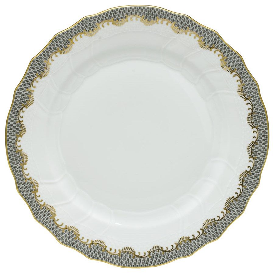 Gray Fish Scale Dinner Plate
