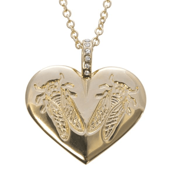Goldbug LoveBug Heart Necklace