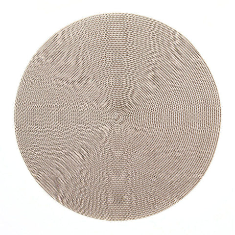 Braided Round Placemat- Ivory/Dust