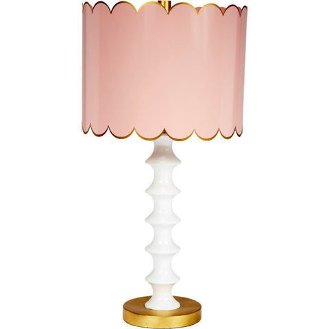 Eloise Blush & Gloss White Table Lamp
