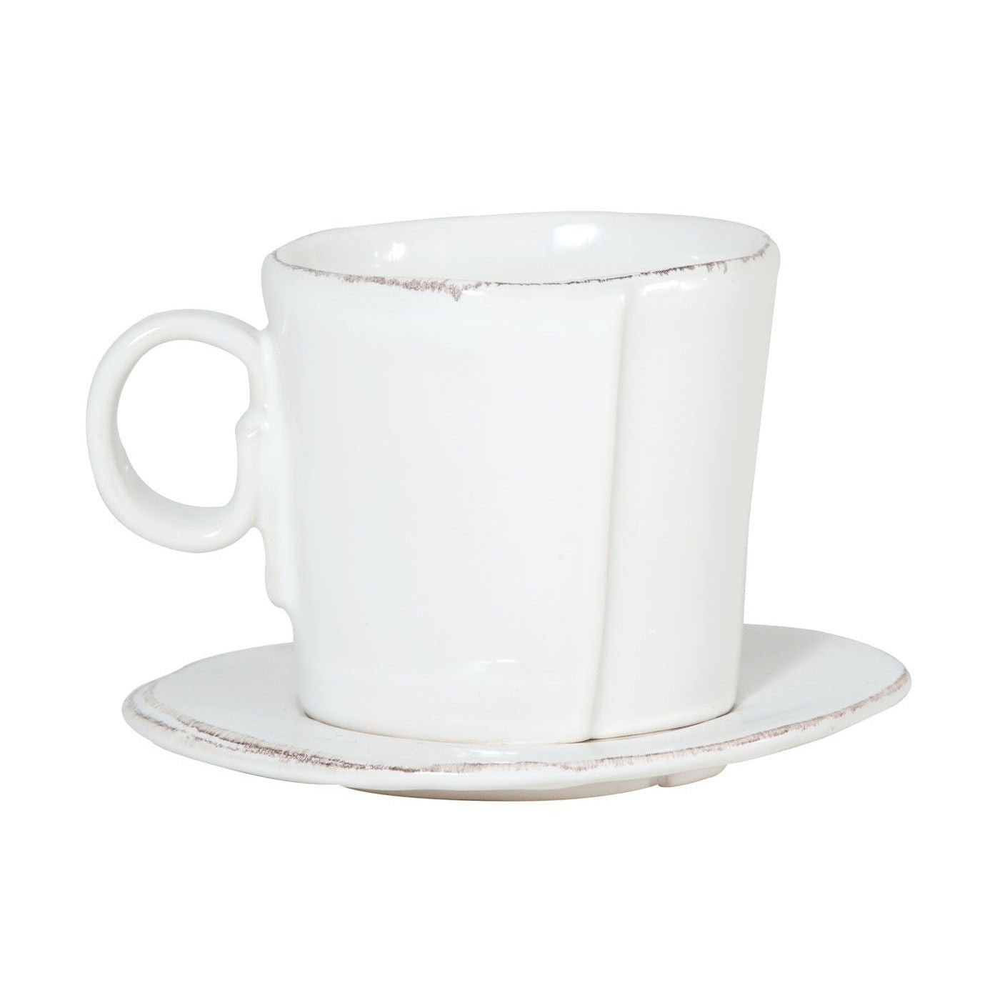 Lastra White Espresso Cup And Saucer