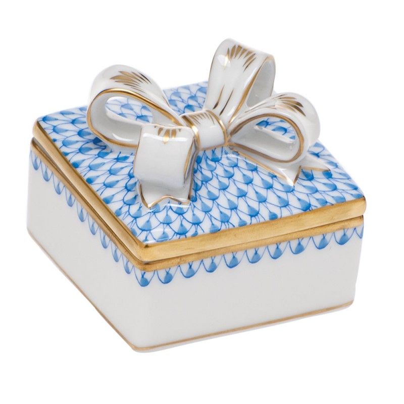 Box with Bow, Blue