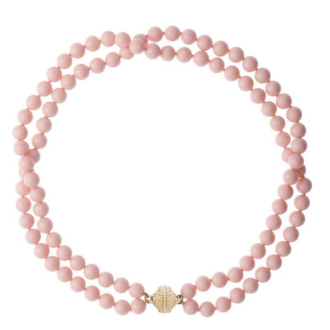 Victoire Recon Pink 8mm Double Strand Necklace