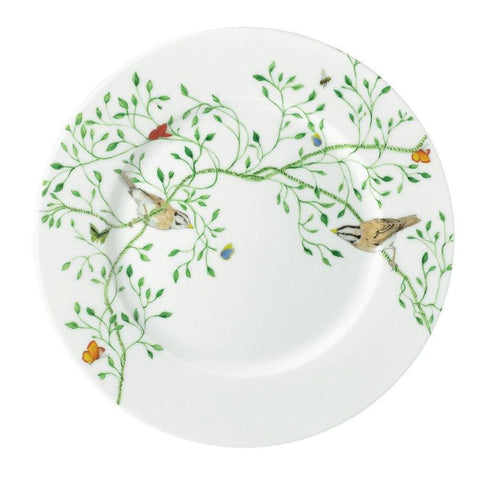 Wing Song Dessert Plate with Tan Birds