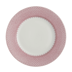 Pink Lace Dinner Plate