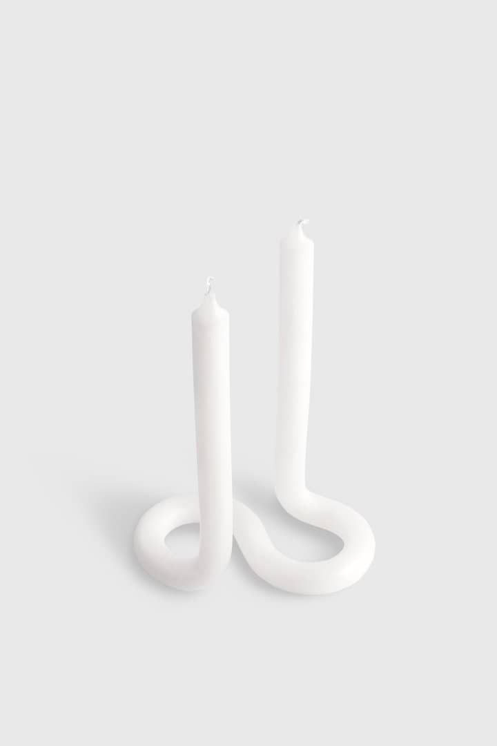 Twist White Candle