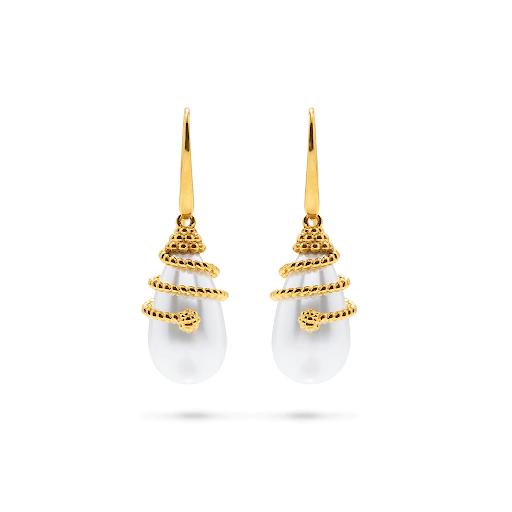 Lily Drop Earrings - Pearl