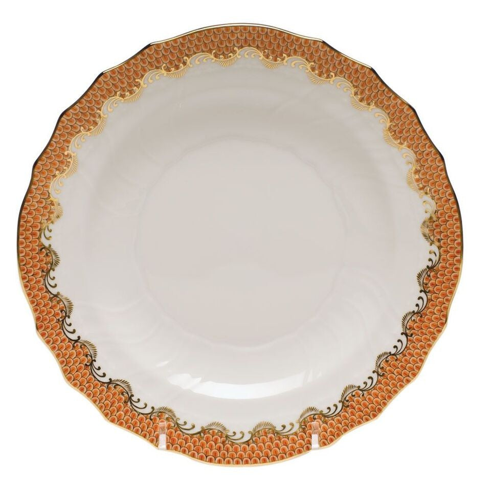 Rust Fish Scale Salad Plate