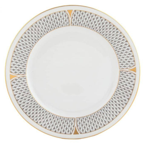 Art Deco Grey Dinner Plate